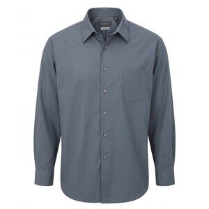 Van Heusen Big Fit Dress Shirt Men's XXL 18 32/33 Slate Blue Gray Wrinkle Free